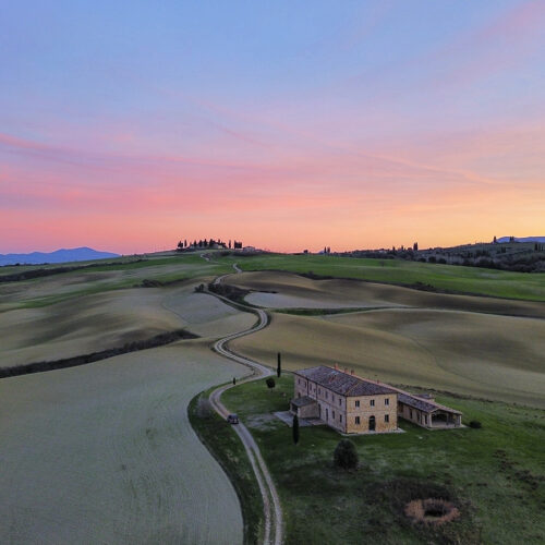 Val d'Orcia tramonto tour 4x4 italia